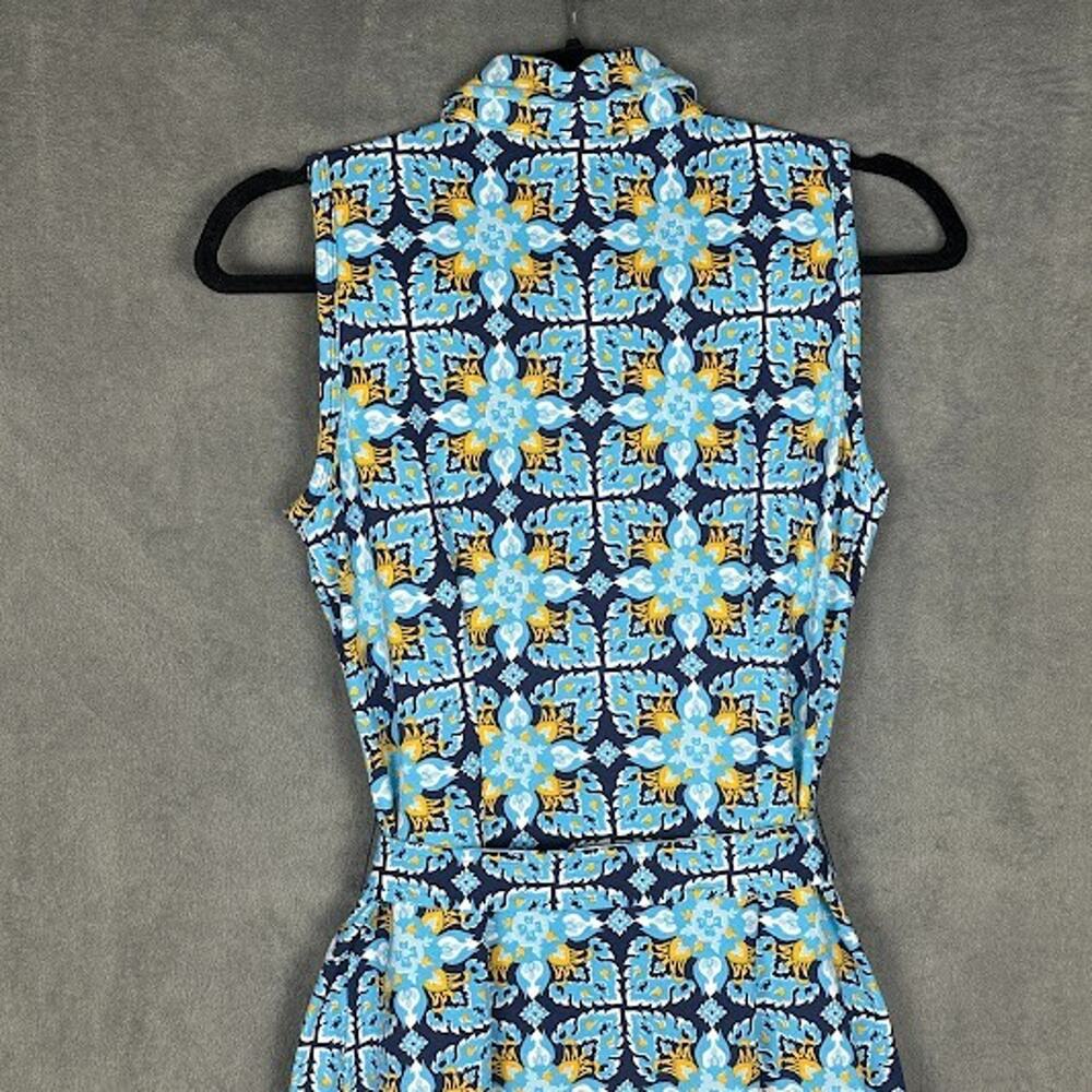 J Mclaughlin Dress Womens Extra Small Blue Floral Catalina Cloth Preppy Resort - Picture 6 of 15